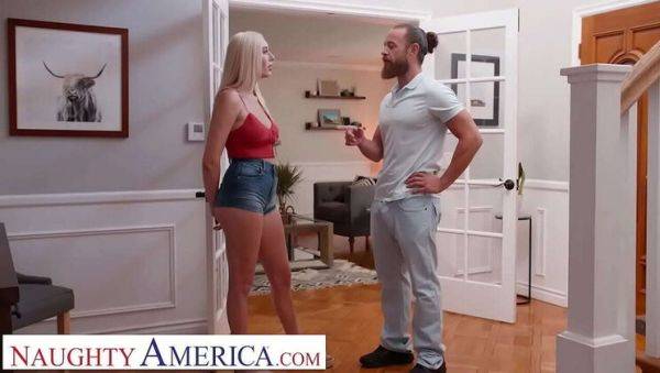 Blonde Sorority Babe Kay Lovely Fucks Neighbor in Lingerie - Big Tits & Stockings - xxxfiles.com - Usa on poweredporn.com