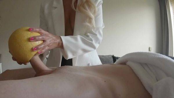 Hot Girl Melon Handjob Milking Big Cock at Dick Spa - porntry.com on poweredporn.com