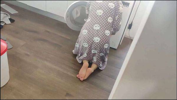 Asian MILF Squirting Miss gets doggy style fucked in washing machine by Hard Rock's big cock, cumshot on ass - porntry.com on poweredporn.com