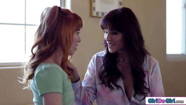 Stepdaughter Licks Stepmom Syren De Mer and Madi Collins Lesbian Pussy Eating - porntry.com on poweredporn.com