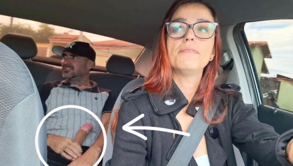 Skinny Redhead Brazilian Taxi Driver Catches Client Jerking Off in Backseat - Amateur Car Masturbation & Public Nude - veryfreeporn.com - Brazil - Portugal on poweredporn.com