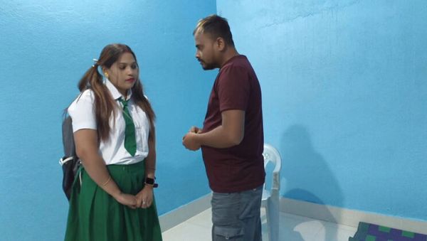 18 Year Old Virgin School Girl First Time Fucking with Boyfriend - Hindi Audio Viral Video - porntry.com - India on poweredporn.com