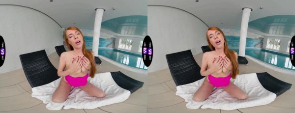 Redhead beauty Holly Molly enjoys solo play by the pool in hd - alphaporno.com on poweredporn.com