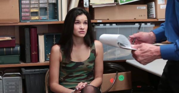 A hot brunette chick is fucking with a stranger on the table - alphaporno.com on poweredporn.com