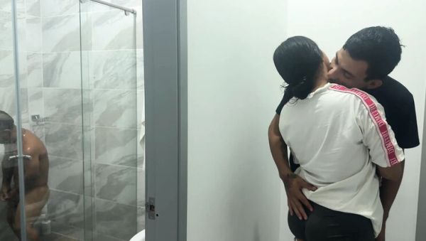 Cheating wife gets anal creampie from lover while husband showers - xxxfiles.com - Colombia on poweredporn.com