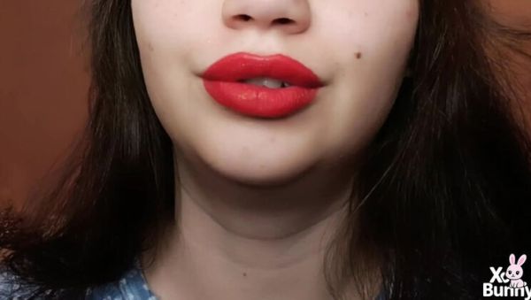 XO Bunny Big Red Lips Smoking Close Up POV - porntry.com - Romania on poweredporn.com