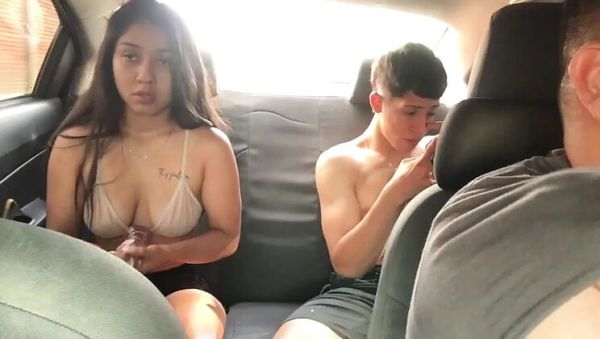 Hot Latina girlfriends fuck in my car - porntry.com - Spain - Colombia on poweredporn.com