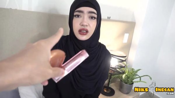 Spoiled Muslin Hijabi Stepsis Double Cream Pied By Stepbro With Aradia Hell - desi-porntube.com - India on poweredporn.com
