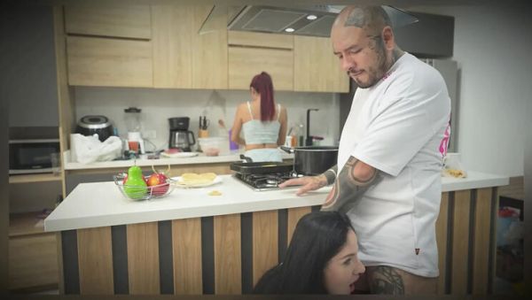 MILF Wants Cock, Fucked in Kitchen in Front of Stepdaughter - xxxfiles.com - Spain - Colombia on poweredporn.com