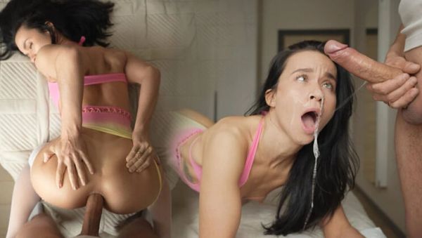 Seduced my roommate and he pounded my tight ass till he cummed on my face - veryfreeporn.com - Russia on poweredporn.com