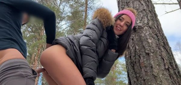 Real Sex in Winter Snowy Forest with Cum in Pussy - Creampie - inxxx.com on poweredporn.com