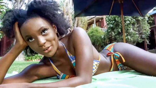 Cute Ebony Girl Sloppy Blowjob on Big White Dick Outside Then Hard Fuck - porntry.com - Britain on poweredporn.com