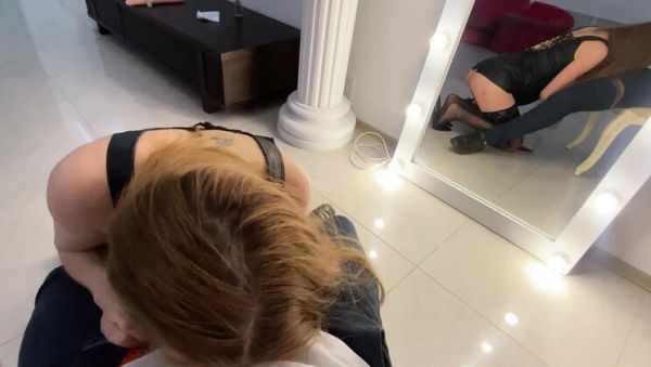 Slut on a Leash Gives Master a Deep Sloppy Blowjob - porntry.com on poweredporn.com