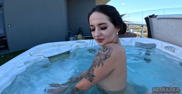 Tatted babe Veronika's steamy solo session by the pool - alphaporno.com on poweredporn.com
