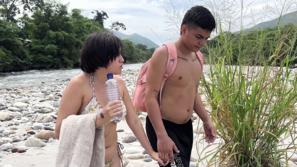 Stranded on Island! Manuela Alvarez Outdoor Sex with Boyfriend - Big Tits Latina Gets Juicy Milk in Pussy - porntry.com - Spain - India - Colombia on poweredporn.com