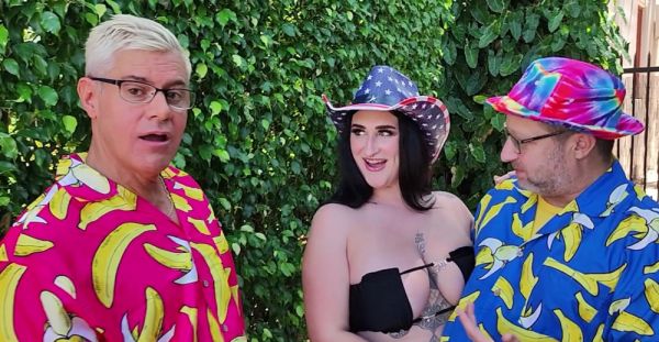 Avalon Mira's big tits bounce in Dan & Dean Van Damme's amateur porn - alphaporno.com on poweredporn.com