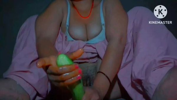 Oiled Cucumber Masturbation - Indian Bhabhi with Big Natural Tits Fucks with Vegetable & Preps for Cock - veryfreeporn.com - India on poweredporn.com