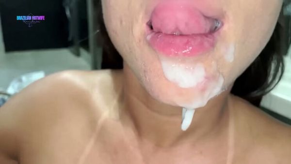 Brazilian Hotwife Makes Cuckold Taste Cum From Big Booty Anal DP 2025 - porntry.com - Brazil on poweredporn.com