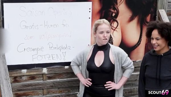 Mia Adler & Lia Amalia German Pick Up Stranger for No Condom Threesome Fuck - porntry.com - Germany on poweredporn.com