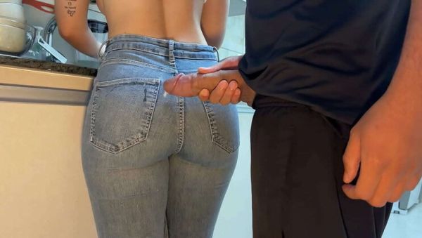 Levi Solen & Secret Latina FREE USE - Cumshot on Maid's Tight Jeans & Big Ass in Kitchen - xxxfiles.com on poweredporn.com