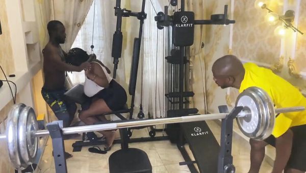Big Ass Fitness Threesome - Gym BBC Doggy Style with Switcock - veryfreeporn.com - Britain - Nigeria on poweredporn.com