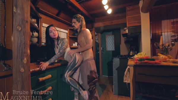 He Distracted Me From Cooking And Fills My Pussy With Mag Numb And Bruce Venture - hclips.com on poweredporn.com