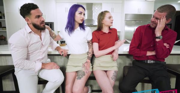 Swingin' skinnies: Peter & Jessae get naughty with Val in a steamy foursome - alphaporno.com on poweredporn.com