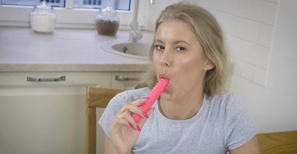 Trimmed temptress Eyla teases with slick solos on a table - alphaporno.com on poweredporn.com