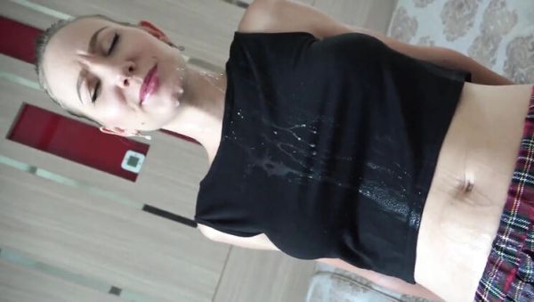 College Uniform Babe Angel The Dreamgirl Gets Facial Spray Blowjob POV - porntry.com - Britain on poweredporn.com