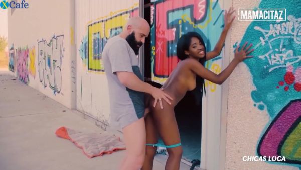 Pretty Ebony Chick Boni Brown Is Having An Outdoor Fuck With Max Cortes - videomanysex.com on poweredporn.com