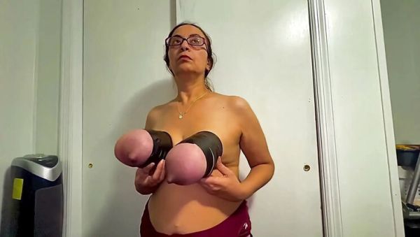 Big Purple Tits Lactating & Tied Up - Amateur MILF VeeVee Vixen Handcuffed - xxxfiles.com on poweredporn.com