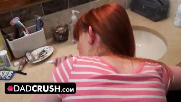 Petite Redhead Stepdaughter Surprised by Stepdad's Cock in Bathroom - Blowjob & Facial - xxxfiles.com - Britain on poweredporn.com