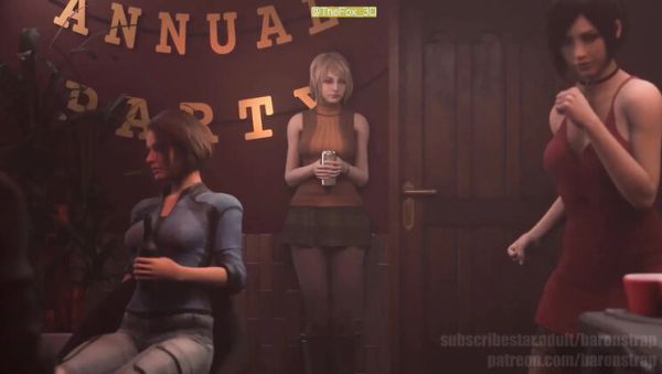 3D Hentai Lesbian Sex: Ashley and Sheva Big Tits Encounter - Resident Evil Animation - porntry.com - Britain - Thailand on poweredporn.com