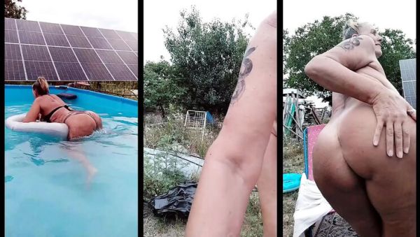 Lukerya Hot Summer Pool Solo - Big Booty MILF Outdoor Amateur Homemade - porntry.com on poweredporn.com