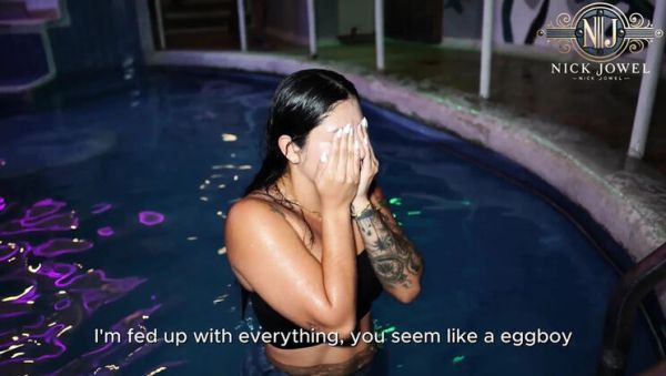 Big Ass Latina Stepbrother's Girlfriend Fuck - Surprise Pool Threesome with Salome Gil & NickJowel - veryfreeporn.com - Spain on poweredporn.com