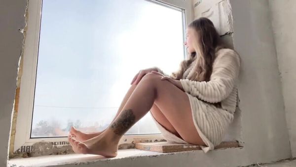 Stacy via Homemade: Amateur MILF with Big Tits Masturbates Her Wet Pussy at the Window - xxxfiles.com - Britain on poweredporn.com