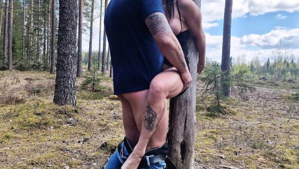 Handcuffed MILF Fucked Hard in Public Forest - Doggy Style & Cumshot - porntry.com - Britain on poweredporn.com