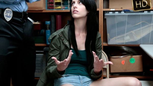 Perky Tits Teen Shoplifter Rides Officer's Cock - Alex Harper Hairy Pussy - porntry.com - Britain on poweredporn.com