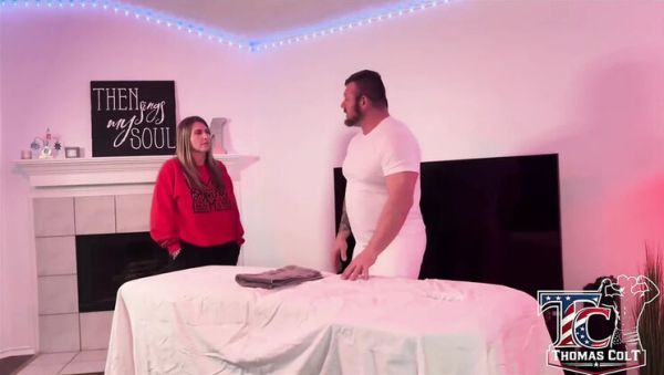 Blonde PAWG MILF Gets Doggy Style Creampie in Erotic Massage - veryfreeporn.com - Britain on poweredporn.com