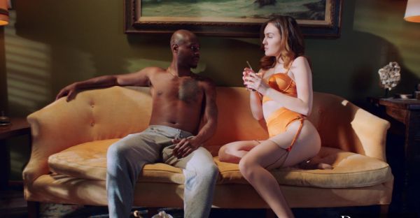 Babes with t*** boobs and hairless privates go wild on a huge dark dick in various positions - alphaporno.com on poweredporn.com