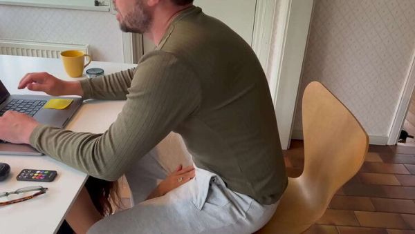 Wife Blowjob During Online Meeting - Angelina Love Gives Willie Ropes Passionate Office BJ - veryfreeporn.com on poweredporn.com