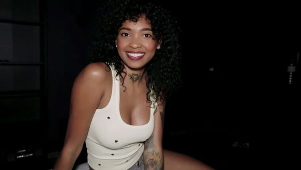 Ebony Latina Tease Gets Him Hard With Her Smile (Amateur, Rough) - veryfreeporn.com on poweredporn.com