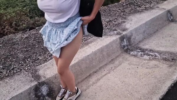 Slave Girl Street Punishment - No Panties Under Skirt Blowjob POV - xxxfiles.com on poweredporn.com