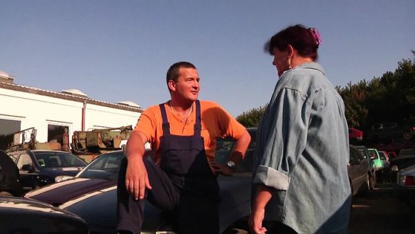 Car Junkyard Sex - Amateur German Staff & Customer Threesome Fuck with Big Tits Annette - porntry.com - Germany on poweredporn.com