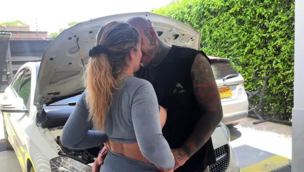 Juliana Rose Horny Colombian MILF Sucks Mechanic Cock Outdoor Blowjob & Rough Fucking - veryfreeporn.com - Spain - Colombia on poweredporn.com