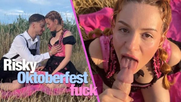 German Amateur Couple Outdoor Sex Before Oktoberfest - Blonde POV Blowjob & Face Fuck - veryfreeporn.com - Britain - Germany on poweredporn.com