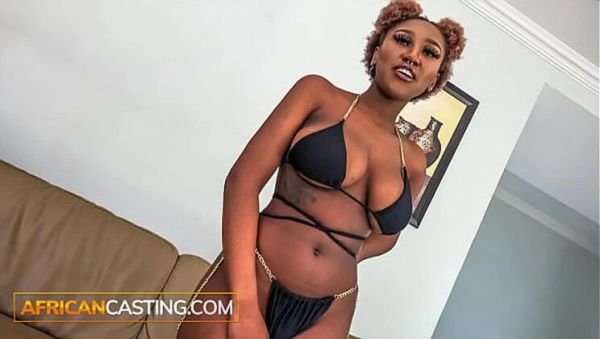 Big Tits African Teen Gets Hardcore Interracial Casting Sex - Rough Doggystyle & Facefuck - porntry.com - Britain on poweredporn.com