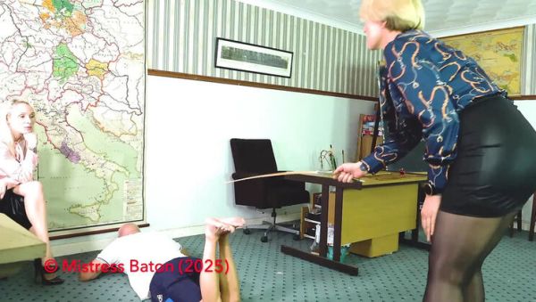 Two Blonde Teachers Punish Naughty College Boy with Foot Torture and Caning - porntry.com on poweredporn.com