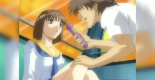 Blue-haired babe betrays hubby in raunchy hentai - alphaporno.com on poweredporn.com