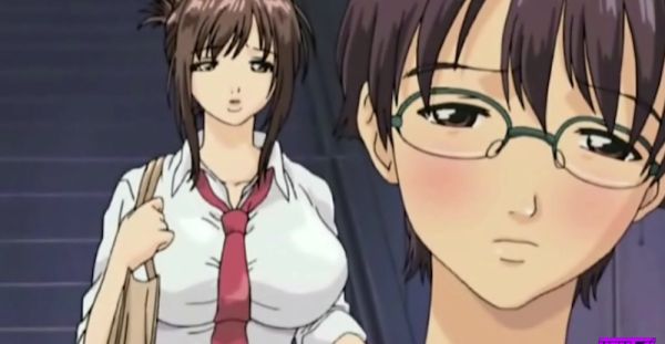 Teacher's big boobs bounce as she fingerbangs her eager student in a steamy hentai scene - alphaporno.com on poweredporn.com